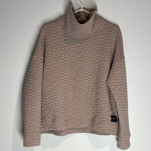 Calvin Klein Performance Textured Taupe Turtleneck Sweater
